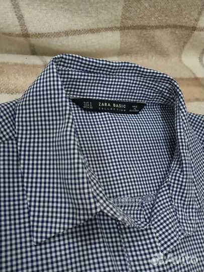Рубашка в клетку женская Zara, размер S (44)