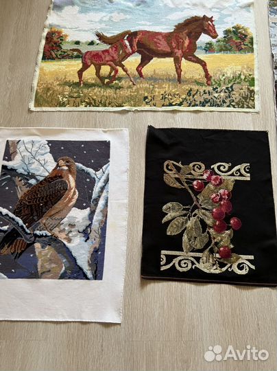 Вышитые картины.Цена за все