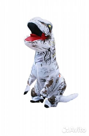 Надувной костюм Lilkrok Динозавр T-rex, цв. белый