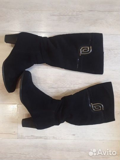 Сапоги натуральный замш