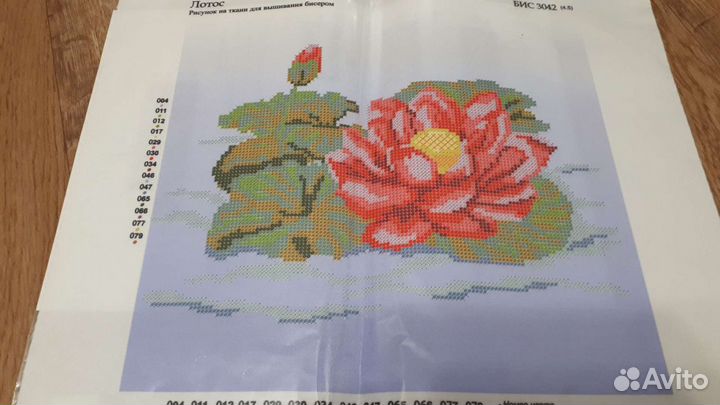 Набор для вышивания бисером. Рисунок на ткани