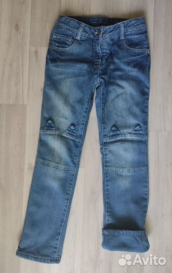 Джинсы на байке для девочек р.128