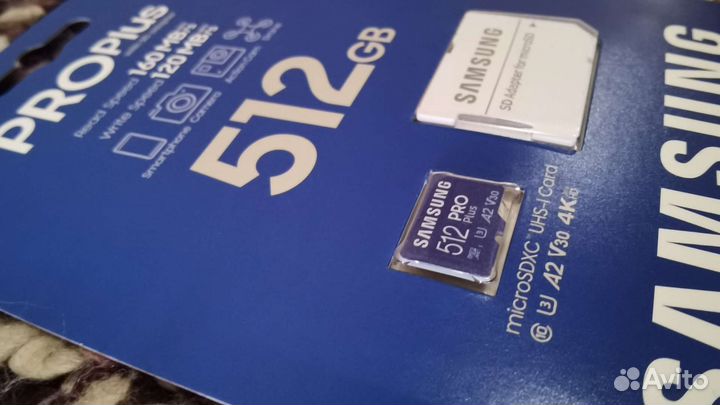 Карты памяти Micro SD. Samsung PRO + 512 gb сд