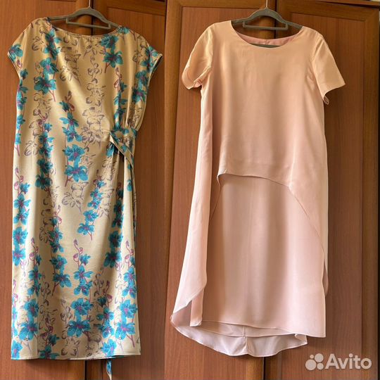 Платье шелковое 44