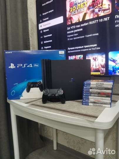 Sony playstation 4 pro 1tb (полный комплект)