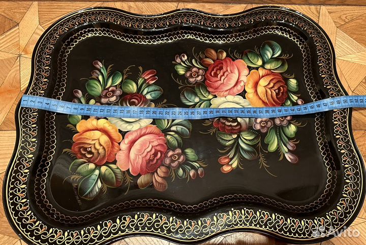 Подносы Жостово СССР ручная роспись Леонтьева