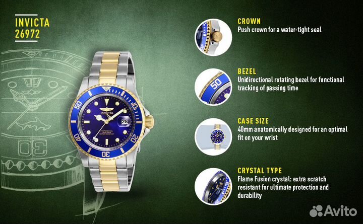 Швейцарские Часы Invicta Pro Diver 26972