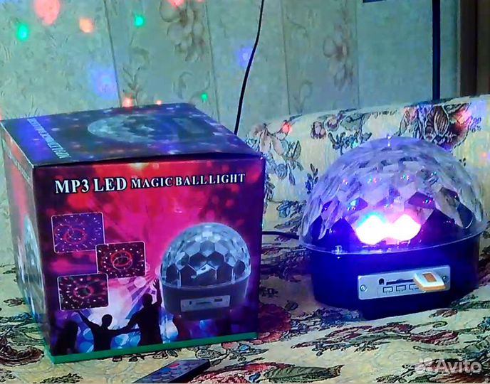 Колонка мп3: диско-шар