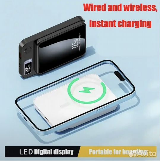 Пауэрбанк магнитный Xiaomi, 10.000 mAh,22,5 w