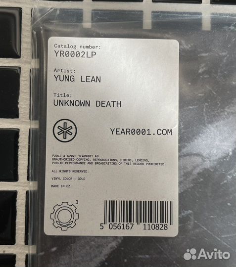 Yung Lean vinil винил Unknown Death 2023