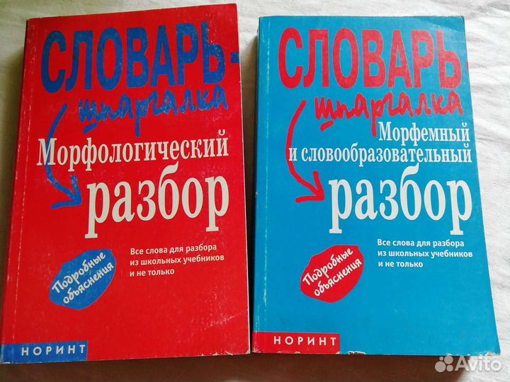 Морфологический разбор. Словарь шпаргалка