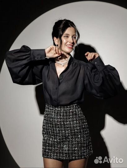 Блузка черная новая 46