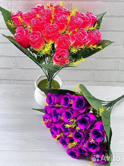 Искусственные цветы розы