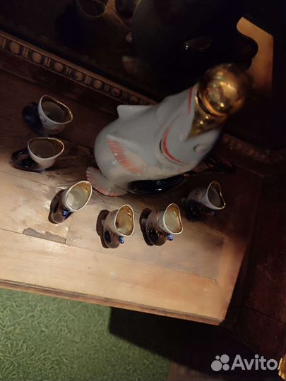 Графин и рюмки рыбки СССР