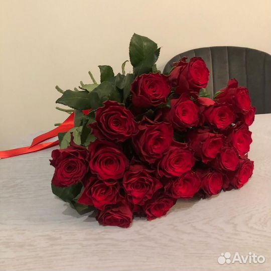 Красные розы сорта explorer 70 см