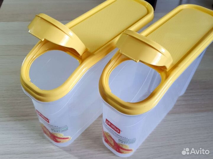 Банки для хранения сыпучих продуктов 1,5 л 2 шт