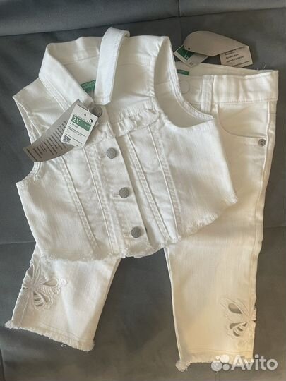 Джинсовый костюм для девочка Beneton