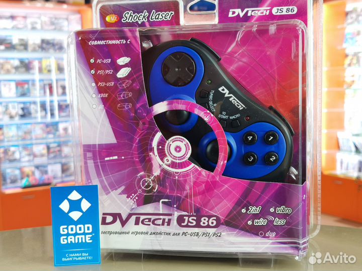 Джойстик DVTech JS 86 (PC, PS1, PS2, Retrobox) Нов