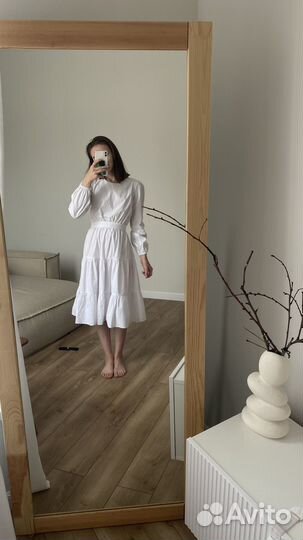 Платье миди хлопковое