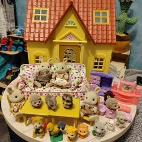 Домик Sylvanian family,мебель,питомцы