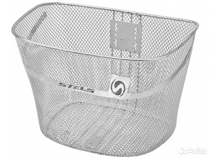 Велокорзина передняя JL-044-2 серебристая для 28