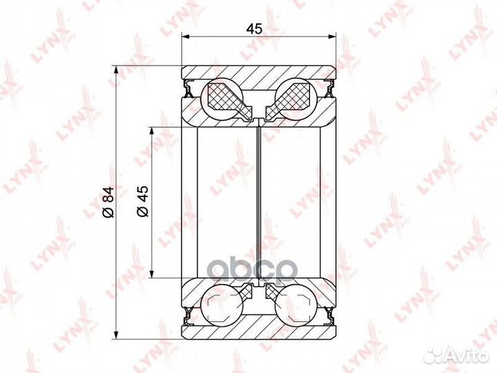 Комплект подшипника ступицы колеса перед WB