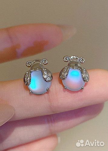 Серебряные серьги Firefly Moonstone