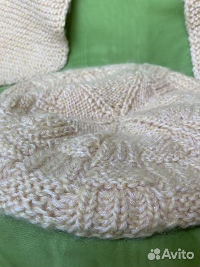 Комплект берет и шарф зима