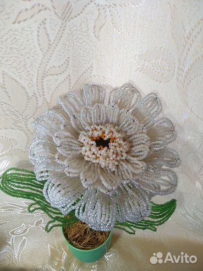 Гербера из бисера