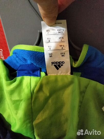 Ветровка, флиска, жилет Adidas 110-116