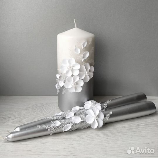 Свадебные свечи ручной работы в наличии