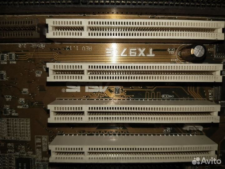 Материнская плата Socket 7, Asus, неисправная