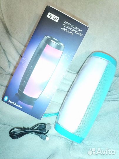 Колонка t&g tg-157 с интерактивной подсветкой