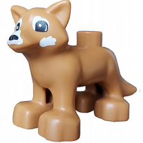 Лиса Lego Duplo Fox with White Muzzle and White E