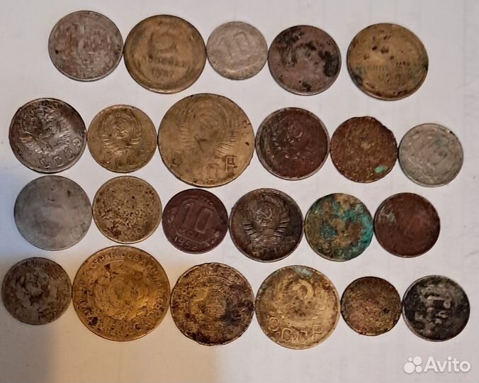 100 монет Раннего СССР. Медь, Серебро и др. С 1924