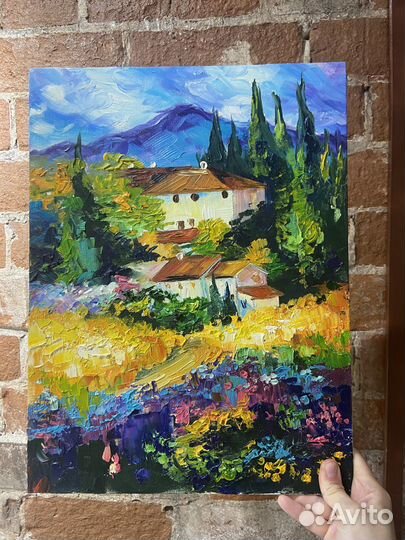 Картина маслом холст на картоне 30/40 см