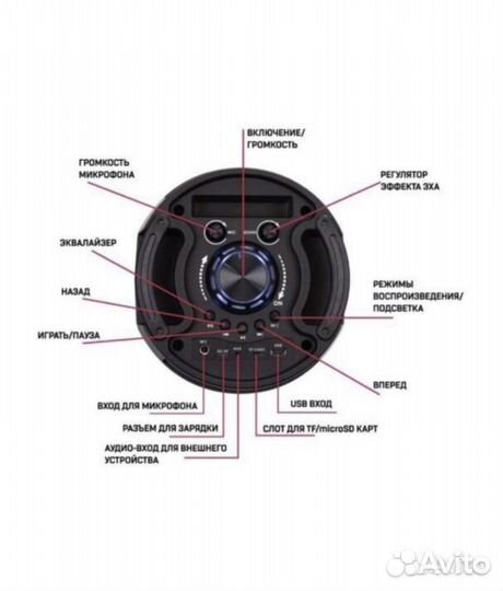 Колонка Speaker ZQS-6201 с микрофоном