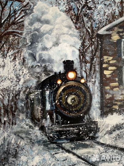 Картина поезд