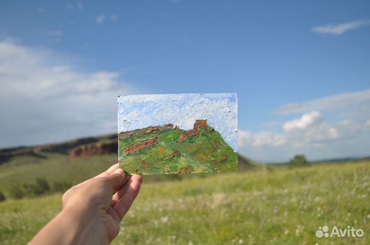 Картины Хакасия пленэр 10*15 (пейзаж)