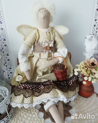 Интерьерная кукла Тильда Кофейная фея