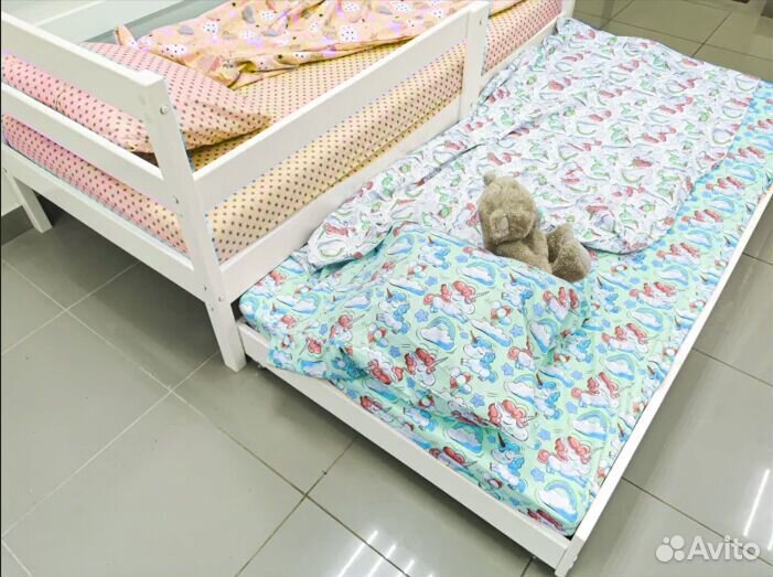 Кроватка берёза Софа Выкатная от 2х лет с доп. мес