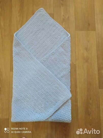 Вязаный детский плед.Конверт