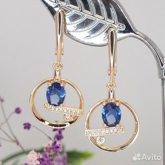 Серьги из дубайского золота 