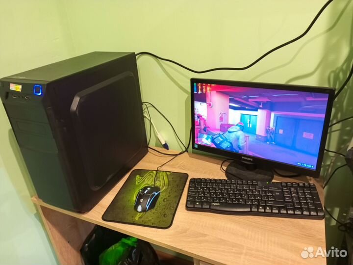 Компьютер игровой i3 6100 ddr4 rx470 ssd