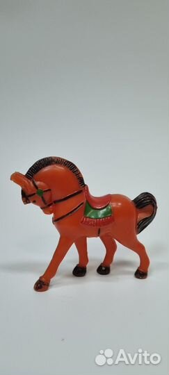 Игрушка СССР. Лошадь. Конь. Цирк. Вятка. Пластик