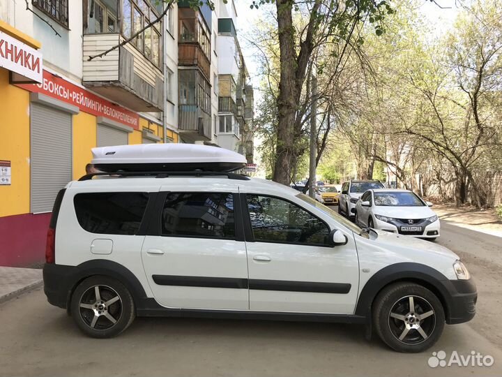 Автобокс на крышу nobu cross на лада Ларгус