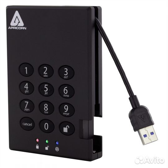 Защищенный жесткий диск Aegis padlock 3 на 1тб