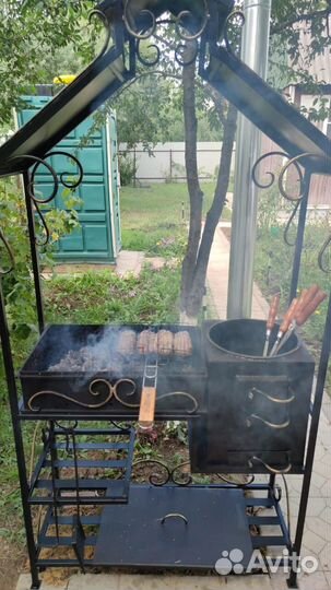 Мангал с печкой