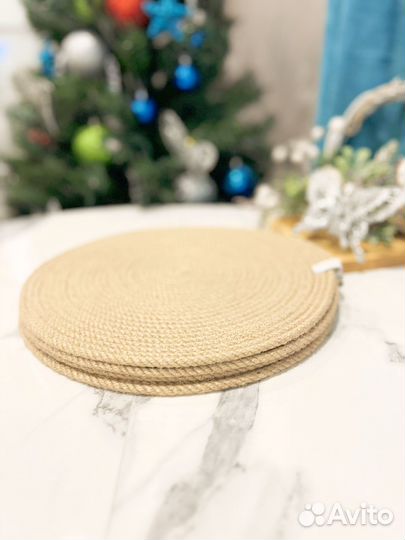 Салфетки сервировочные на стол из джута