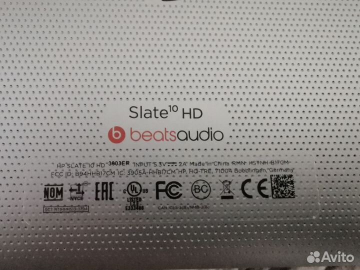 Планшет HP slate 10